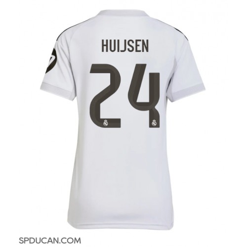 Zenski Nogometni Dres Real Madrid Dean Huijsen #24 Domaci 2025-26 Kratak Rukav Zenski Nogometni Dres Real Madrid Dean Huijsen #24 Domaci 2025-26 Kratak Rukav